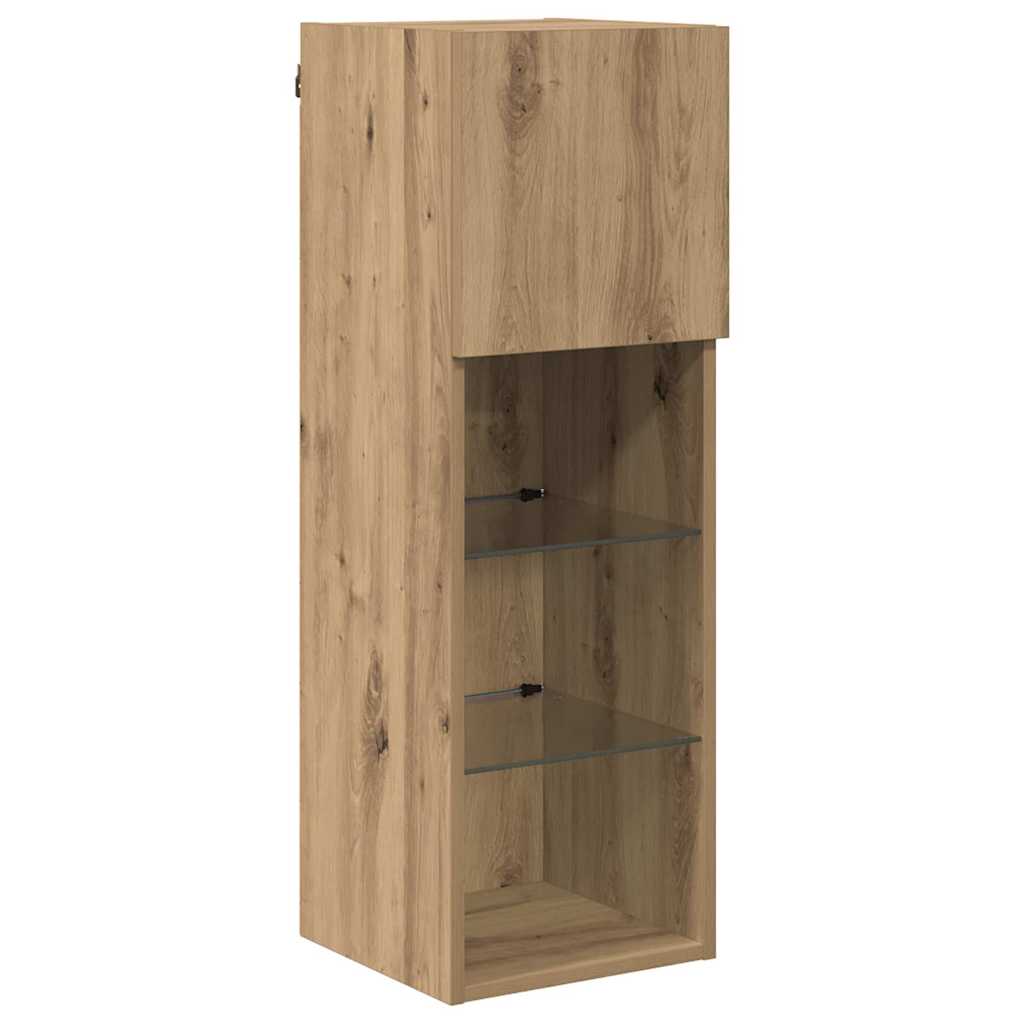 Wandmontierter TV-Schrank Artisan-Eiche 30,5 x 30 x 90 cm