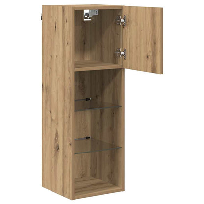 vidaXL Meubles TV muraux 2 pcs Chêne artisan 30,5 x 30 x 90 cm