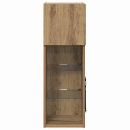 vidaXL Meubles TV muraux 2 pcs Chêne artisan 30,5 x 30 x 90 cm
