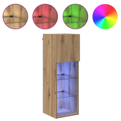 vidaXL Meubles TV muraux 2 pcs Chêne artisan 30,5 x 30 x 90 cm