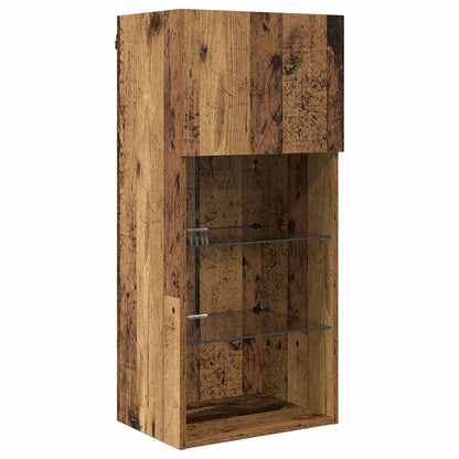 Wandmontierter TV-Schrank Altholz 40,5 x 30 x 90 cm