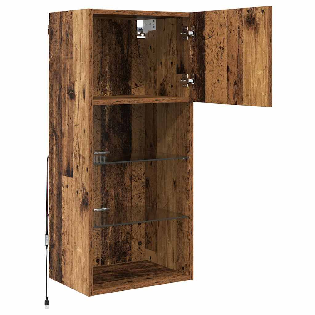 vidaXL Meubles TV muraux 2 pcs Bois de récupération 40,5 x 30 x 90 cm