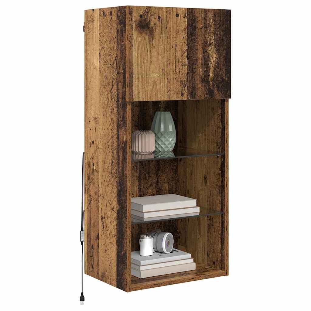 vidaXL Meubles TV muraux 2 pcs Bois de récupération 40,5 x 30 x 90 cm