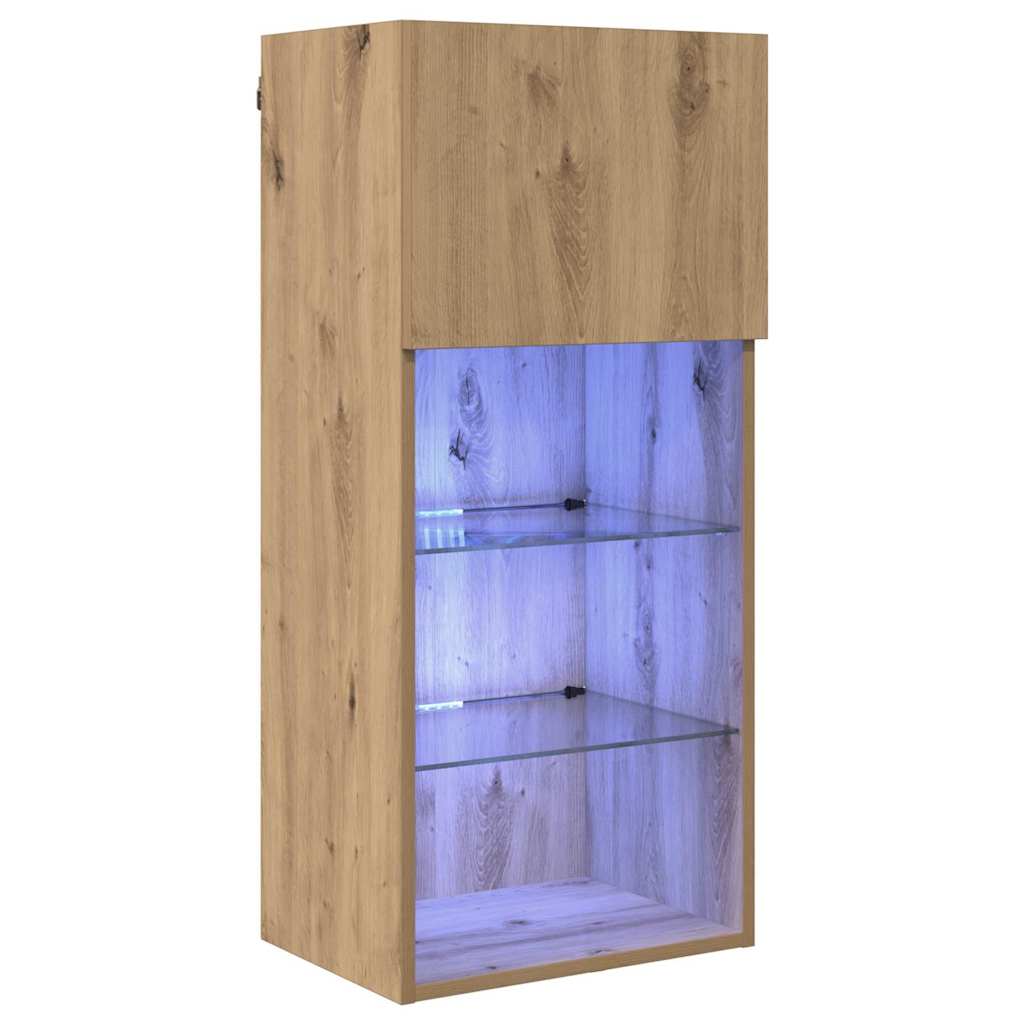 Wandmontierter TV-Schrank Artisan-Eiche 40,5 x 30 x 90 cm