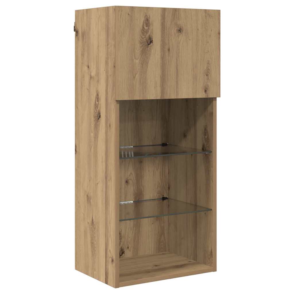 Wandmontierter TV-Schrank Artisan-Eiche 40,5 x 30 x 90 cm