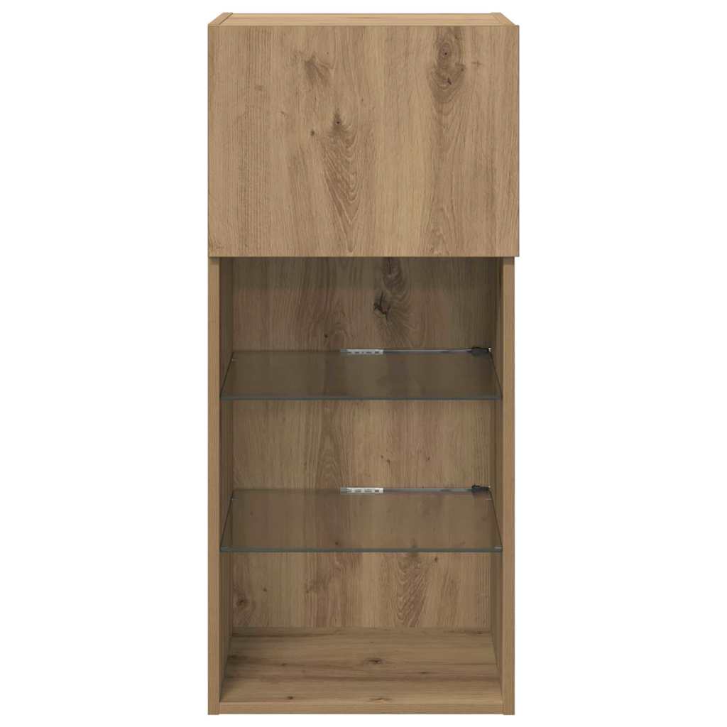 Wandmontierter TV-Schrank Artisan-Eiche 40,5 x 30 x 90 cm