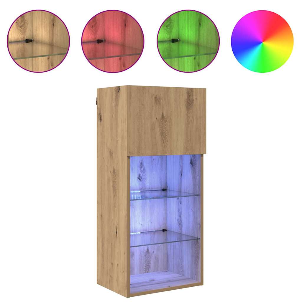 Wandmontierter TV-Schrank Artisan-Eiche 40,5 x 30 x 90 cm