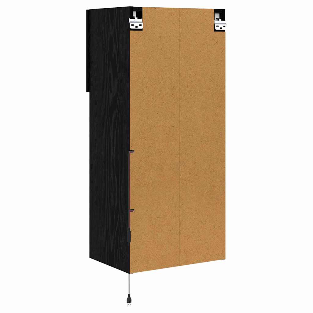 vidaXL Wandmontierte TV-Schränke 2 pcs Schwarz Eichen-Optik
