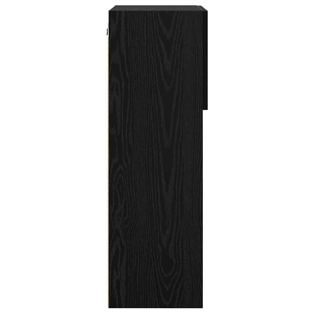 vidaXL Wandmontierte TV-Schränke 2 pcs Schwarz Eichen-Optik