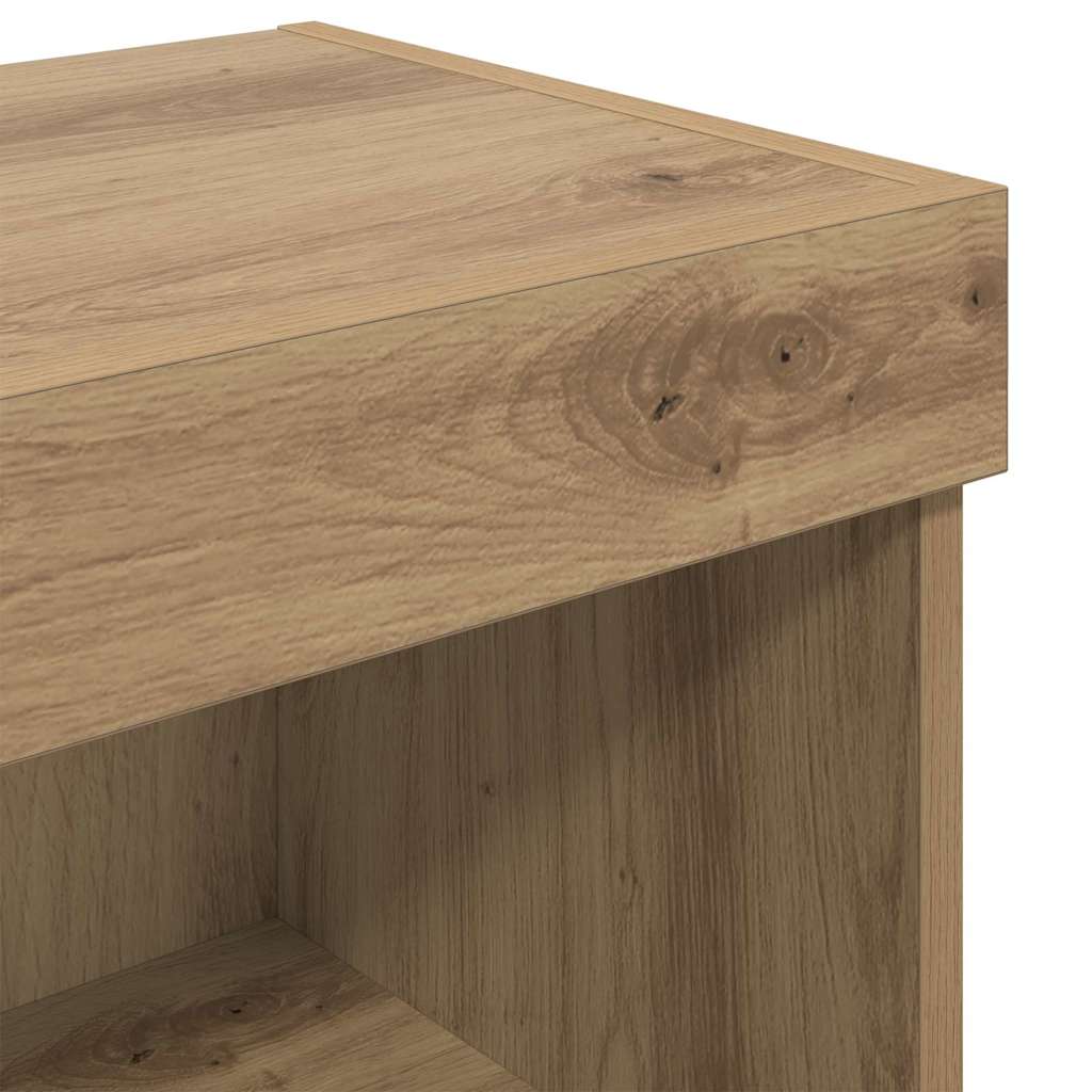 vidaXL TV-Schrankset mit LED Wandmontiert Artisan-Eiche Holzwerkstoff