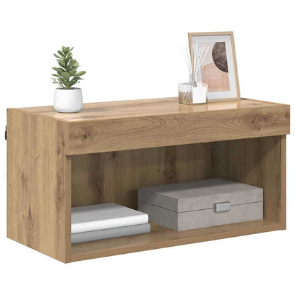 vidaXL TV-Schrankset mit LED Wandmontiert Artisan-Eiche Holzwerkstoff