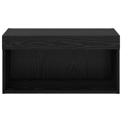 TV-Schrankset mit LED Schwarz Eichen-Optik Holzwerkstoff