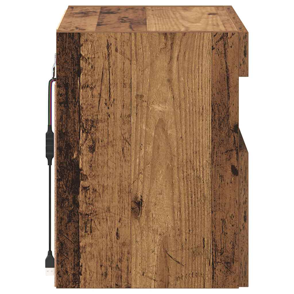 vidaXL TV-Wandregale 2 pcs Altholz 40 x 30 x 40 cm Holzwerkstoff