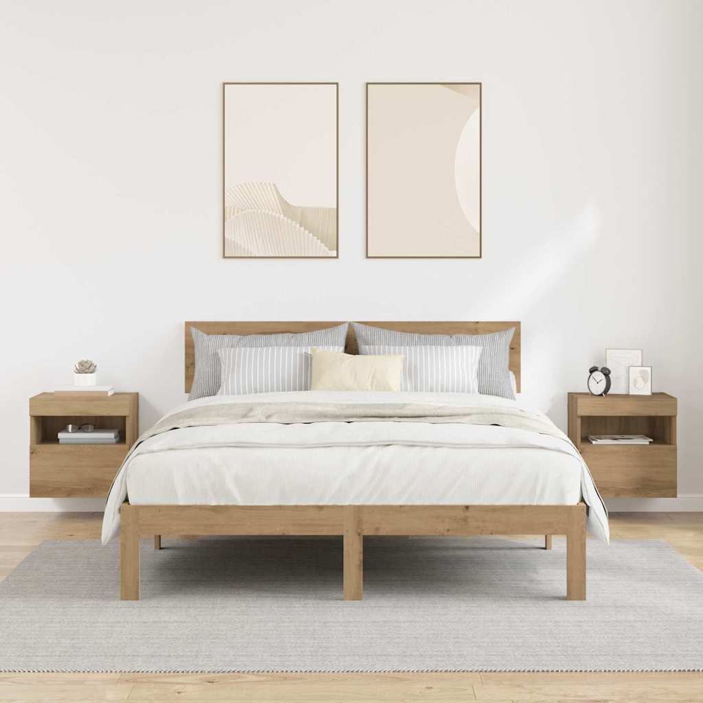 vidaXL TV-Wandregale 2 pcs Artisan-Eiche 40 x 30 x 40 cm Holzwerkstoff