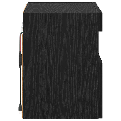 TV-Wandschrank Schwarz Eichen-Optik 40 x 30 x 40 cm
