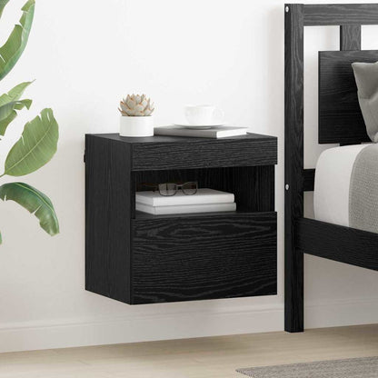 vidaXL TV-Wandregale 2 pcs Schwarz Eichen-Optik 40 x 30 x 40 cm