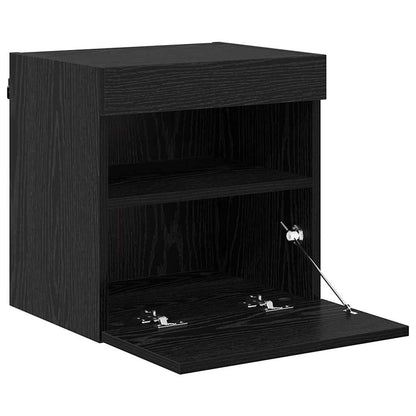 vidaXL TV-Wandregale 2 pcs Schwarz Eichen-Optik 40 x 30 x 40 cm