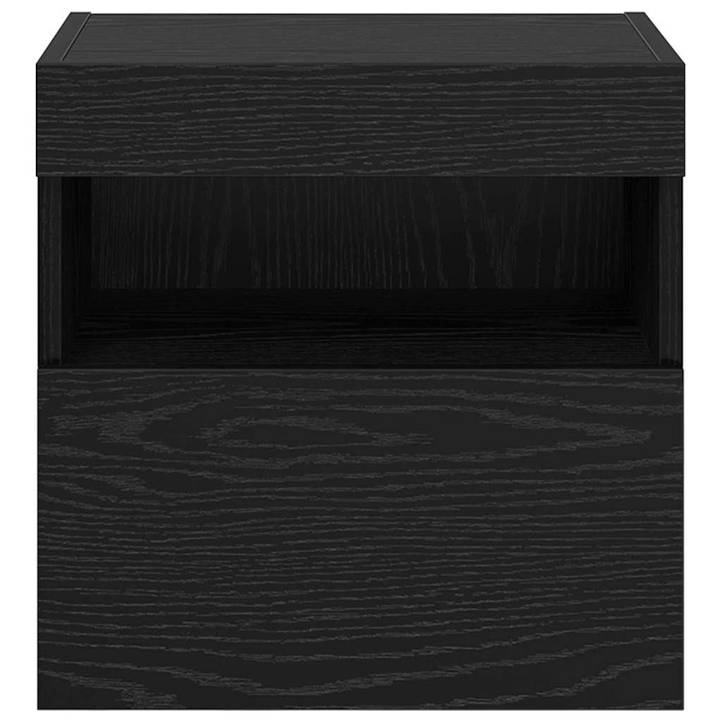 vidaXL TV-Wandregale 2 pcs Schwarz Eichen-Optik 40 x 30 x 40 cm