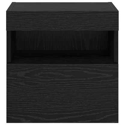 vidaXL TV-Wandregale 2 pcs Schwarz Eichen-Optik 40 x 30 x 40 cm