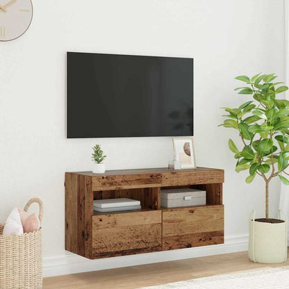 vidaXL TV-Wandschrank Altholz 80 x 30 x 40 cm Holzwerkstoff