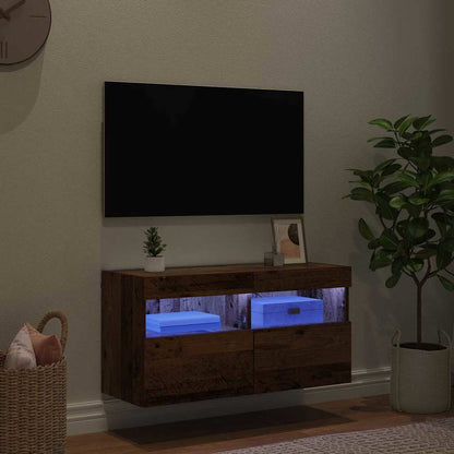 vidaXL TV-Wandschrank Altholz 80 x 30 x 40 cm Holzwerkstoff