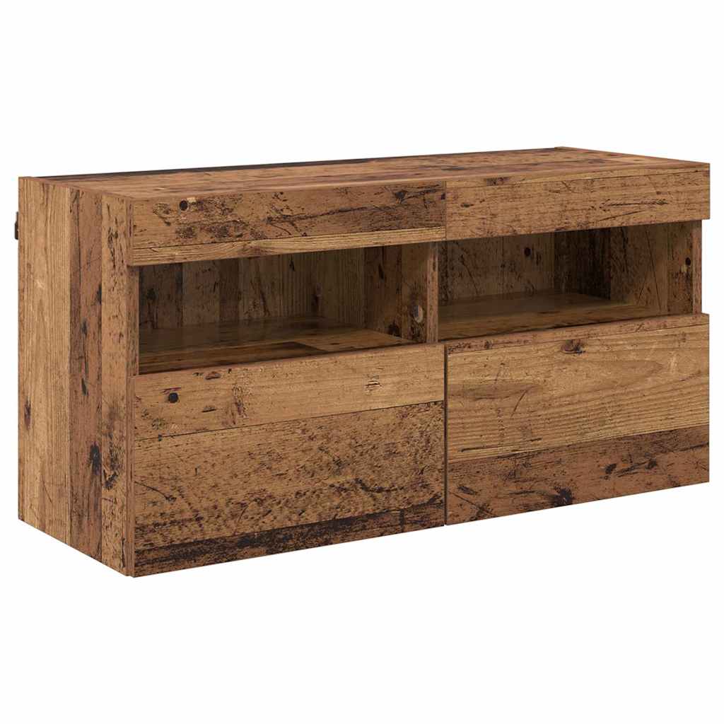 vidaXL TV-Wandschrank Altholz 80 x 30 x 40 cm Holzwerkstoff