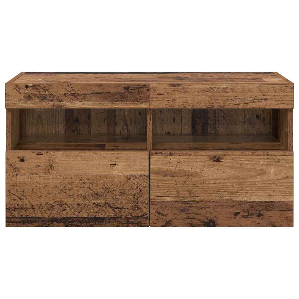 vidaXL TV-Wandschrank Altholz 80 x 30 x 40 cm Holzwerkstoff