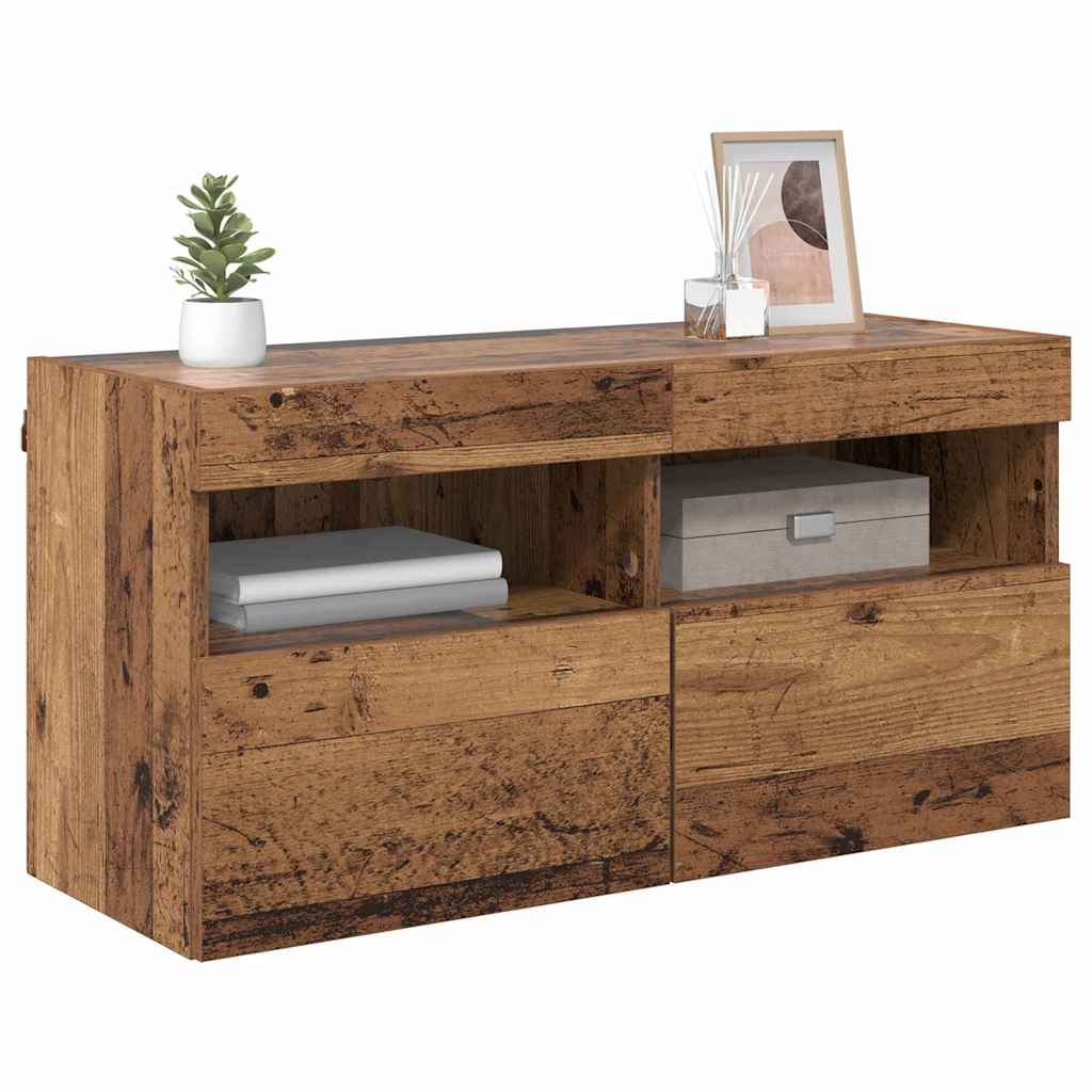 vidaXL TV-Wandschrank Altholz 80 x 30 x 40 cm Holzwerkstoff
