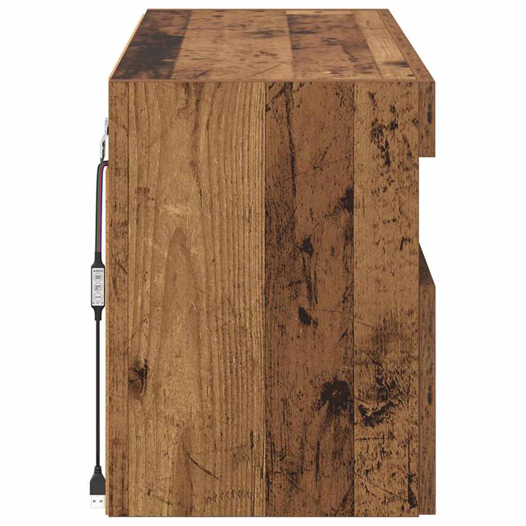 vidaXL TV-Wandschrank Altholz 80 x 30 x 40 cm Holzwerkstoff