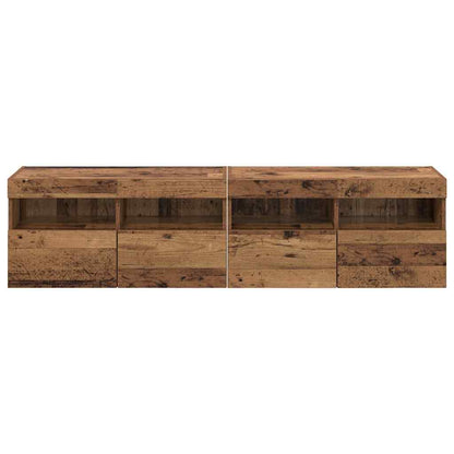 vidaXL TV-Wandregale 2 pcs Altholz 80 x 30 x 40 cm Holzwerkstoff