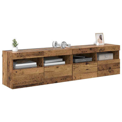 vidaXL TV-Wandregale 2 pcs Altholz 80 x 30 x 40 cm Holzwerkstoff