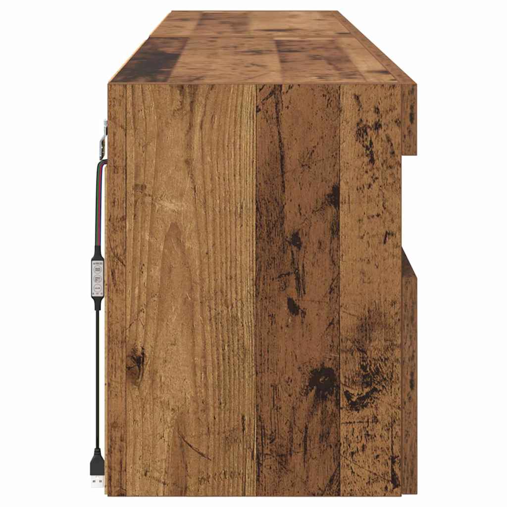 vidaXL TV-Wandregale 2 pcs Altholz 80 x 30 x 40 cm Holzwerkstoff