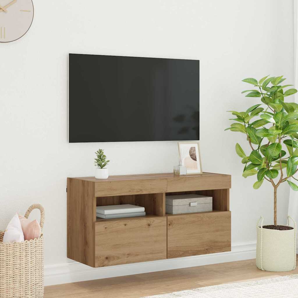 TV-Wandschrank Artisan-Eiche 80 x 30 x 40 cm Holzwerkstoff