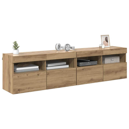 vidaXL TV-Wandregale 2 pcs Artisan-Eiche 80 x 30 x 40 cm Holzwerkstoff