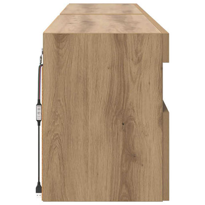 vidaXL TV-Wandregale 2 pcs Artisan-Eiche 80 x 30 x 40 cm Holzwerkstoff