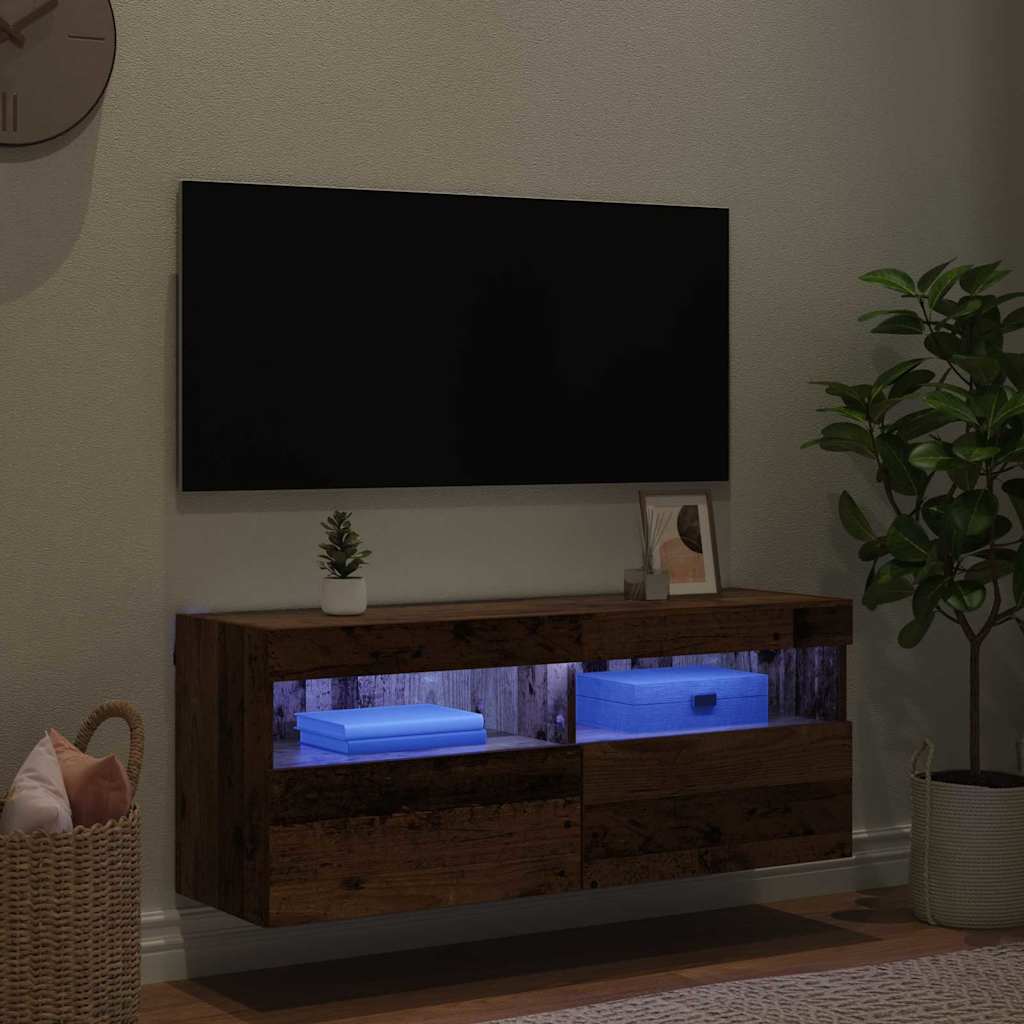 vidaXL TV-Wandschrank Altholz 100 x 30 x 40 cm Holzwerkstoff