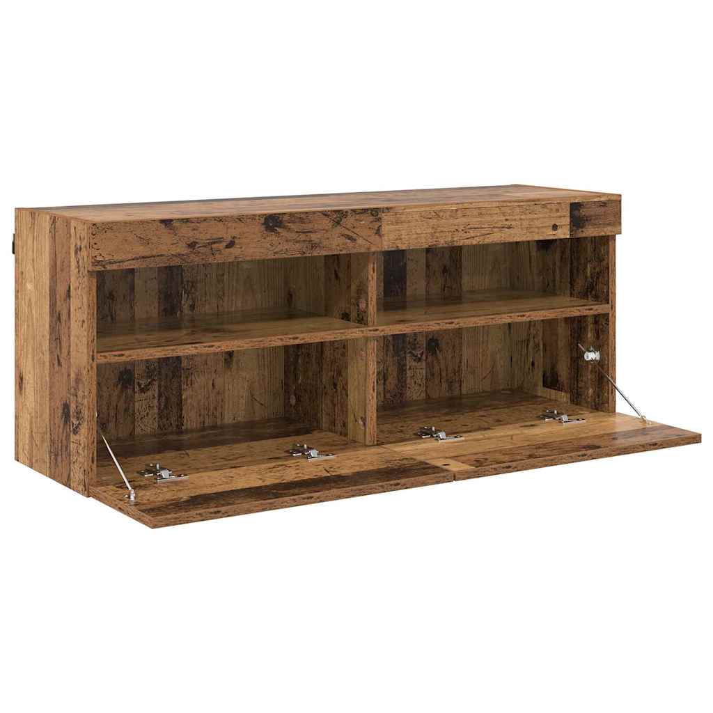 vidaXL TV-Wandschrank Altholz 100 x 30 x 40 cm Holzwerkstoff
