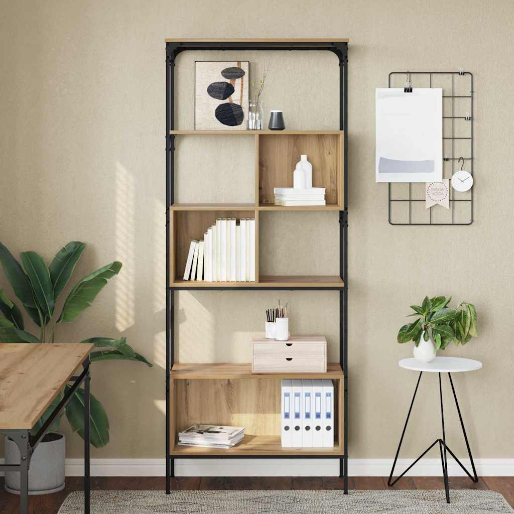 vidaXL Bücherregal Artisan-Eiche 76 x 33 x 188,5 cm Holzwerkstoff