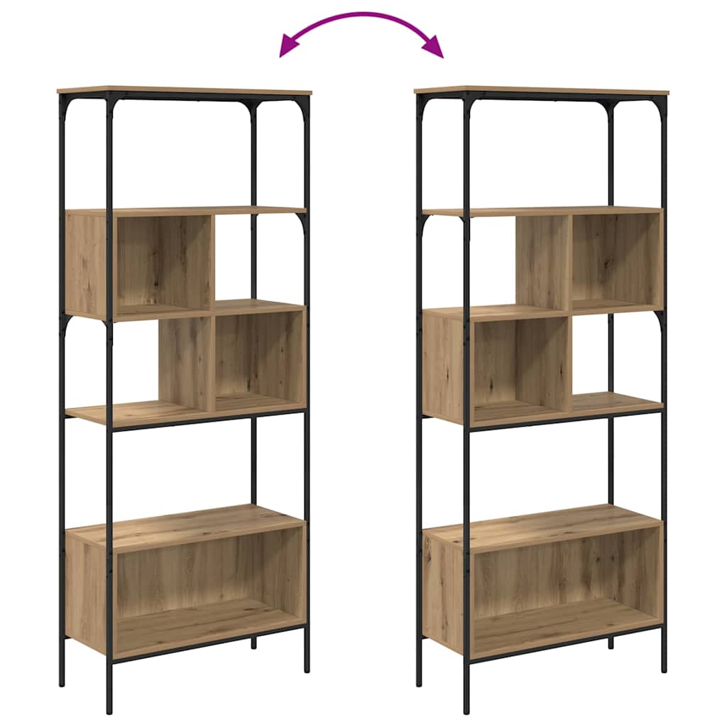 vidaXL Bücherregal Artisan-Eiche 76 x 33 x 188,5 cm Holzwerkstoff