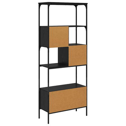 vidaXL Bücherregal Schwarz Eichen-Optik 76 x 33 x 188,5 cm