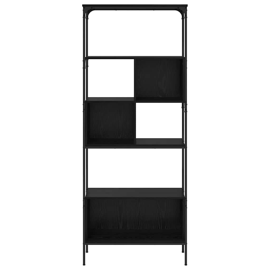 vidaXL Bücherregal Schwarz Eichen-Optik 76 x 33 x 188,5 cm