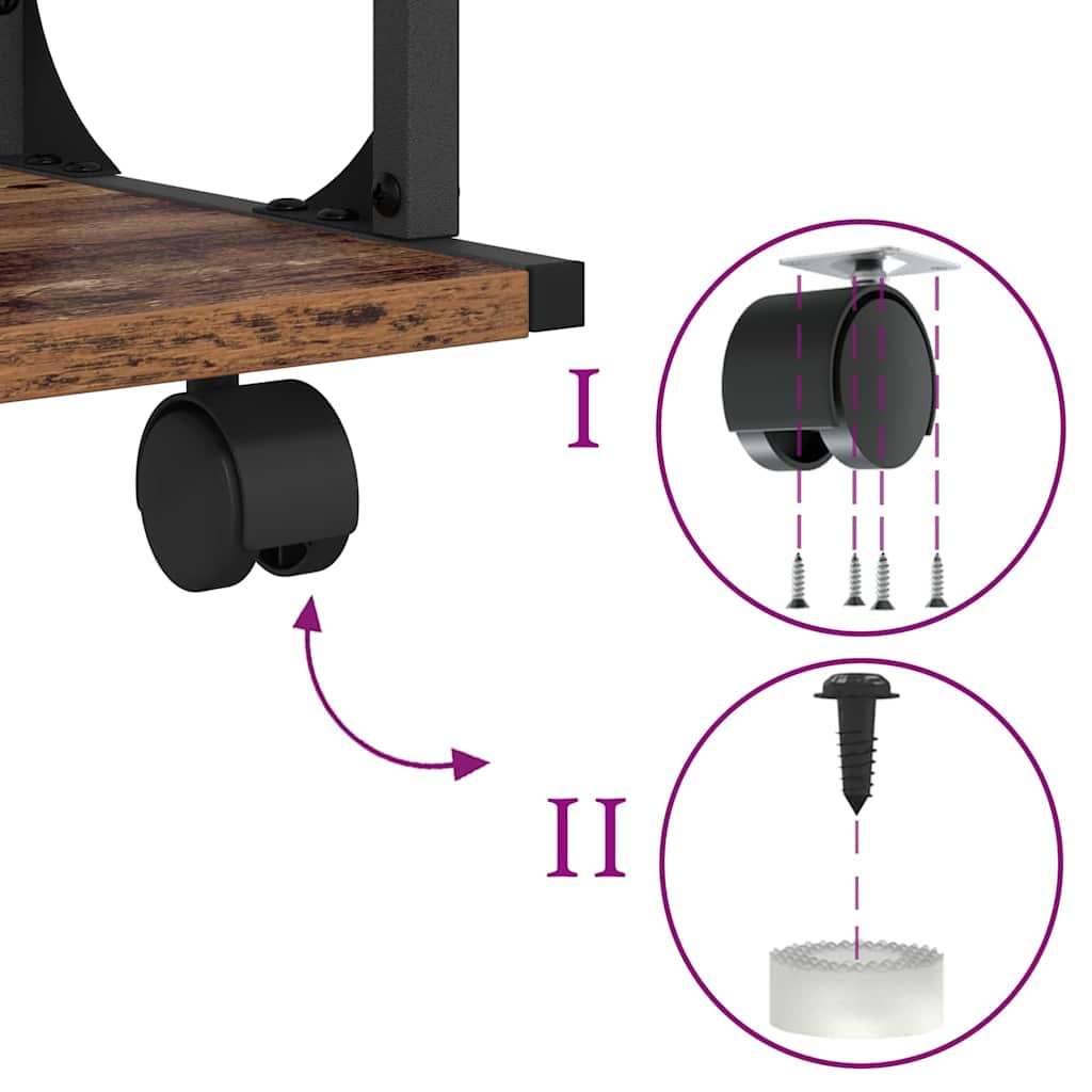Druckerständer Altholz 41 x 28 x 33,5 cm Holzwerkstoff