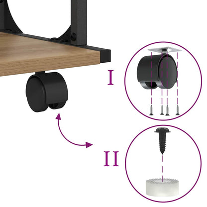 Druckerständer Artisan-Eiche 41 x 28 x 33,5 cm Holzwerkstoff