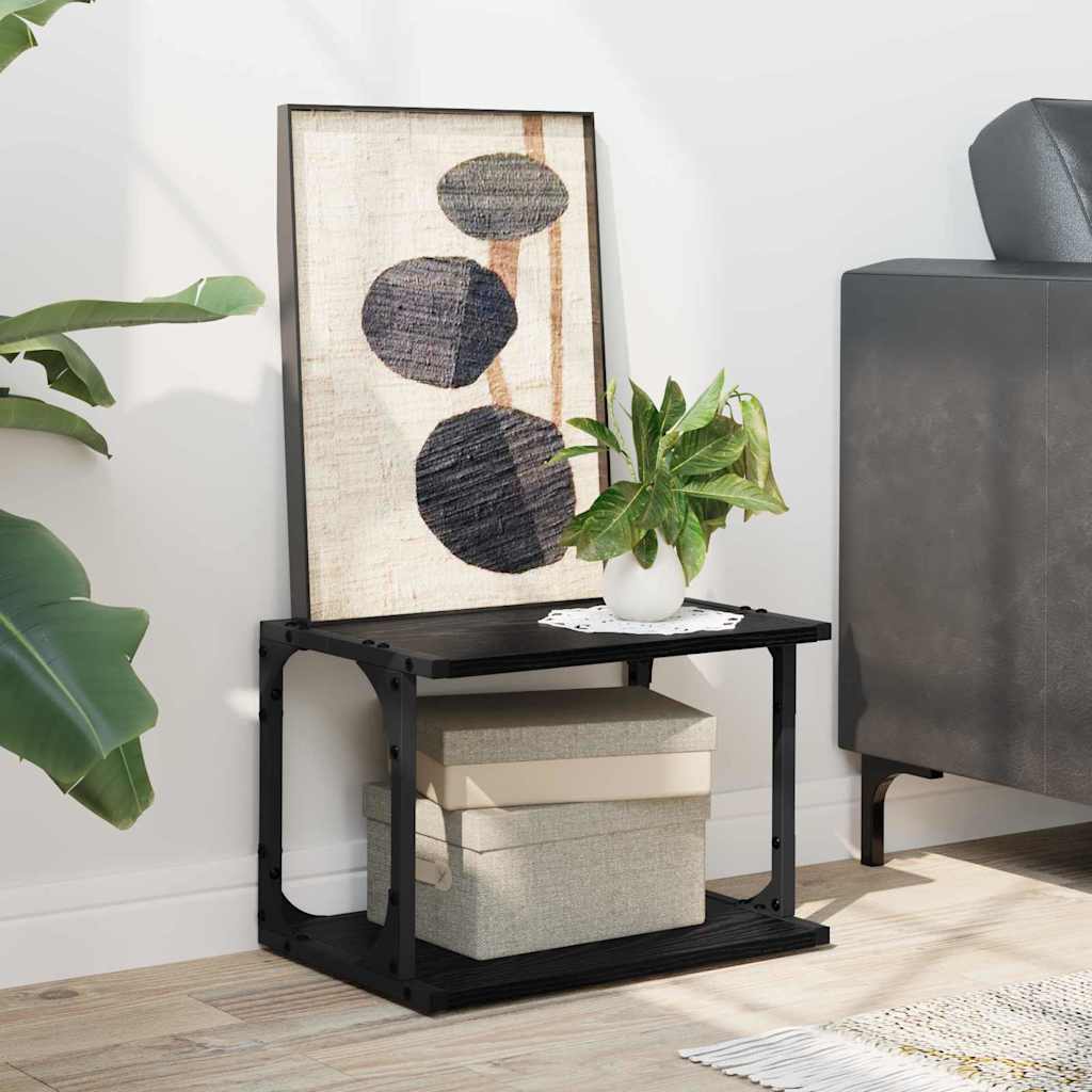 Druckerständer Schwarz Eichen-Optik 41 x 28 x 33,5 cm