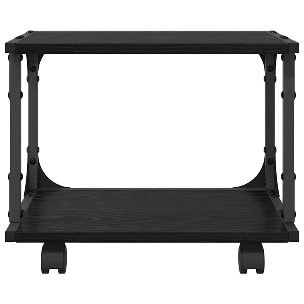 Druckerständer Schwarz Eichen-Optik 41 x 28 x 33,5 cm