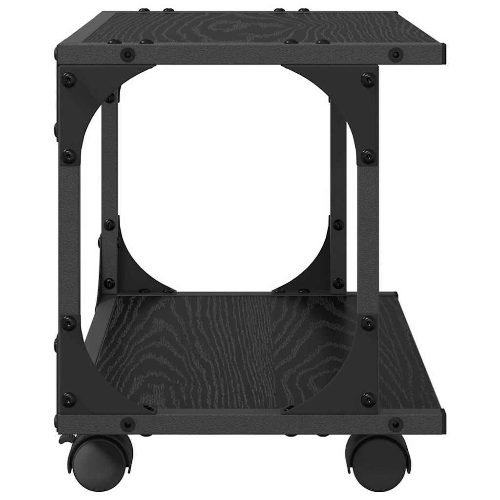 Druckerständer Schwarz Eichen-Optik 41 x 28 x 33,5 cm