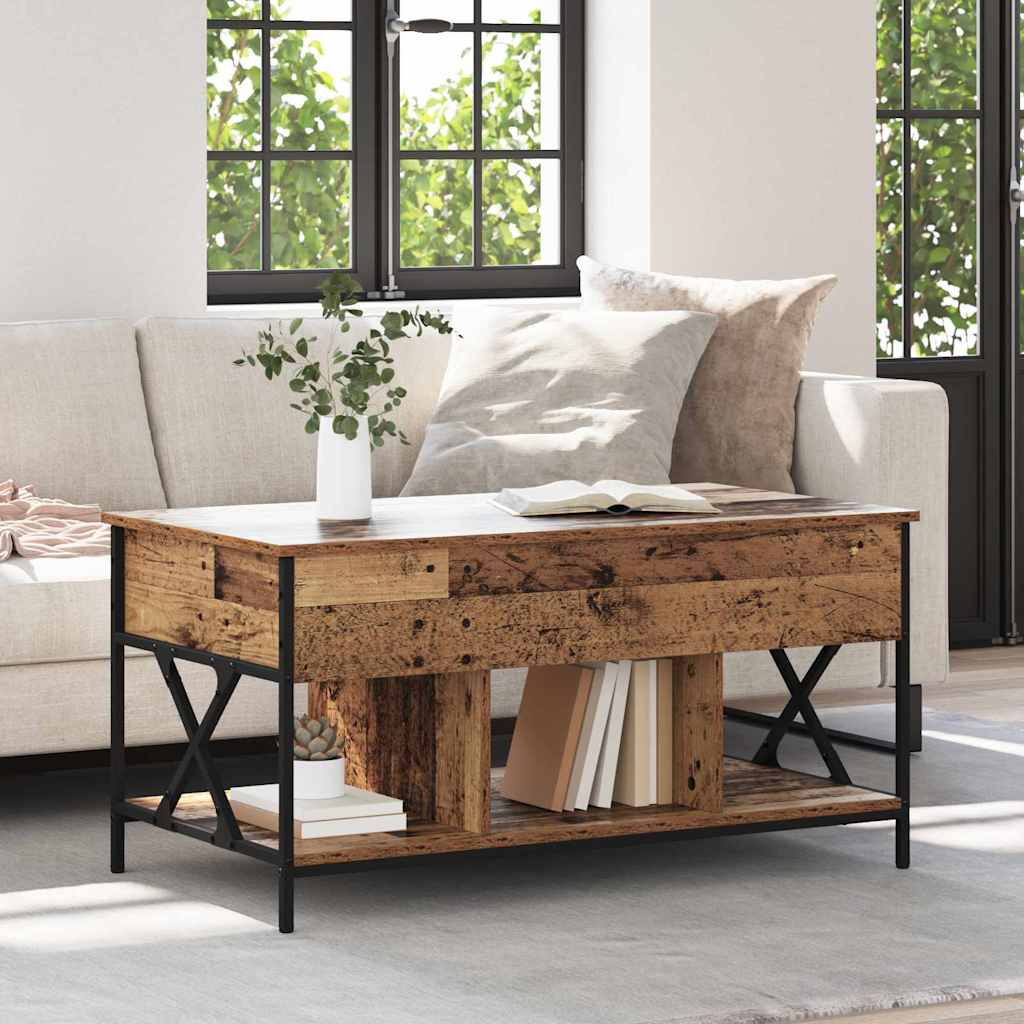 vidaXL Couchtisch Altholz 100 x 55 x 48,5 cm Holzwerkstoff