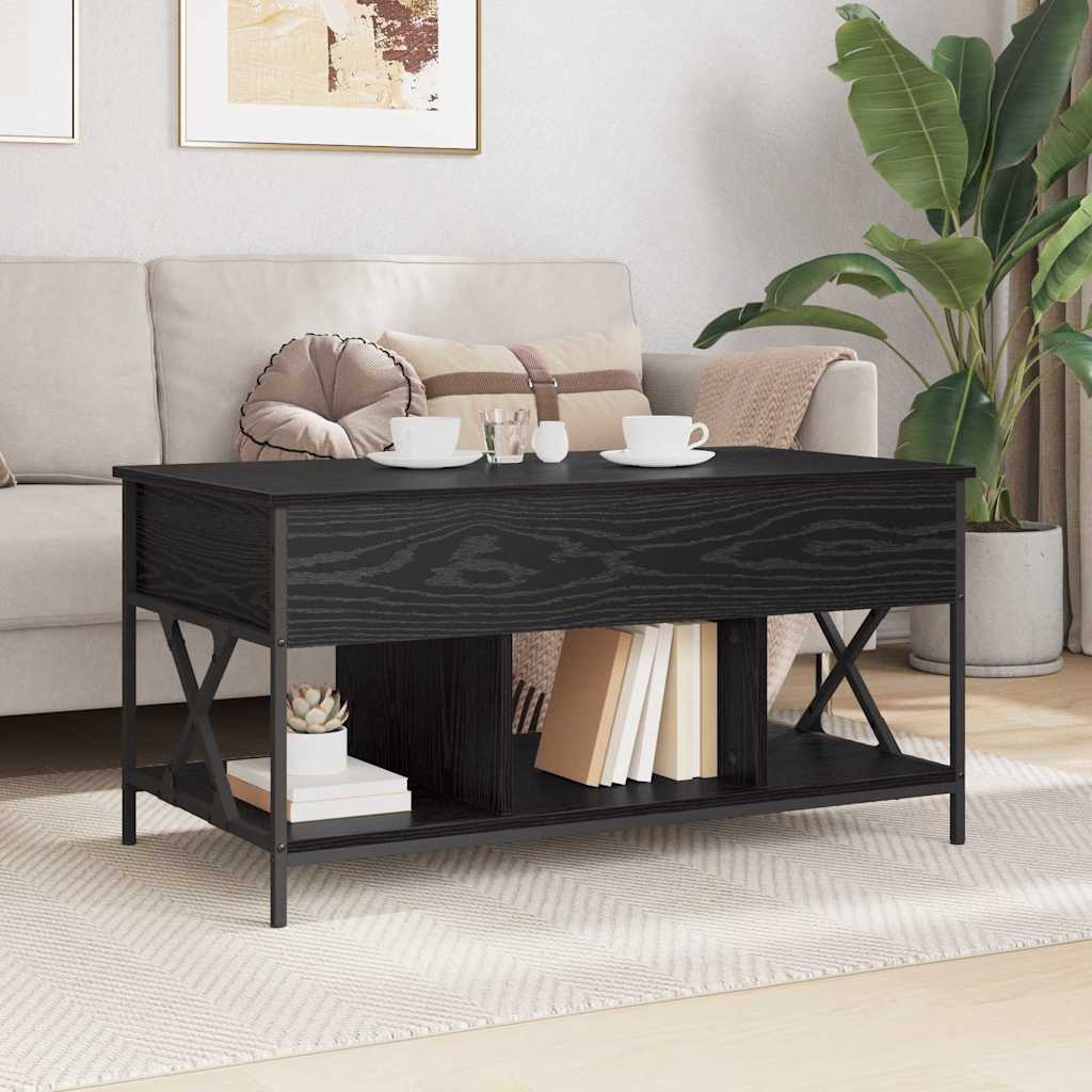 vidaXL Couchtisch Schwarz Eichen-Optik 100 x 55 x 48,5 cm