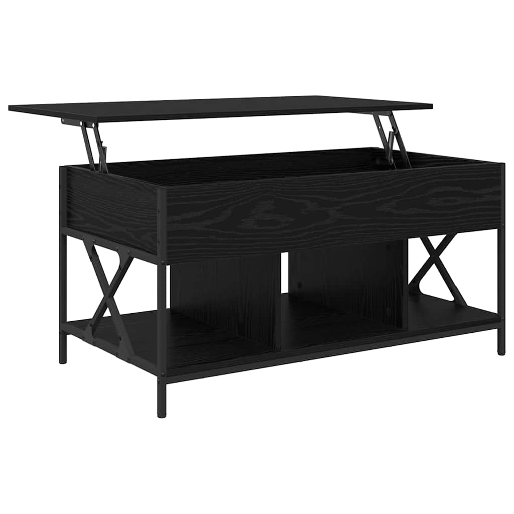 vidaXL Couchtisch Schwarz Eichen-Optik 100 x 55 x 48,5 cm