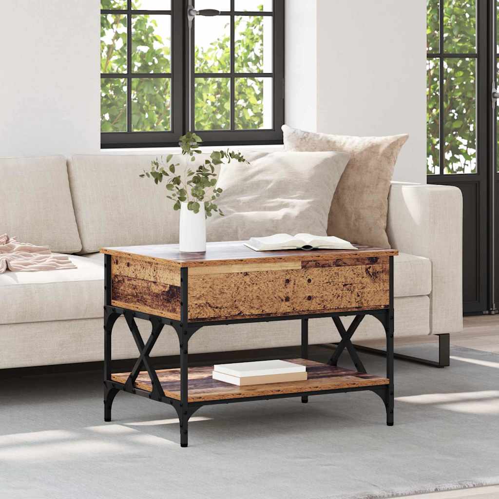 vidaXL Couchtisch Altholz 70x50x50cm Holzwerkstoff